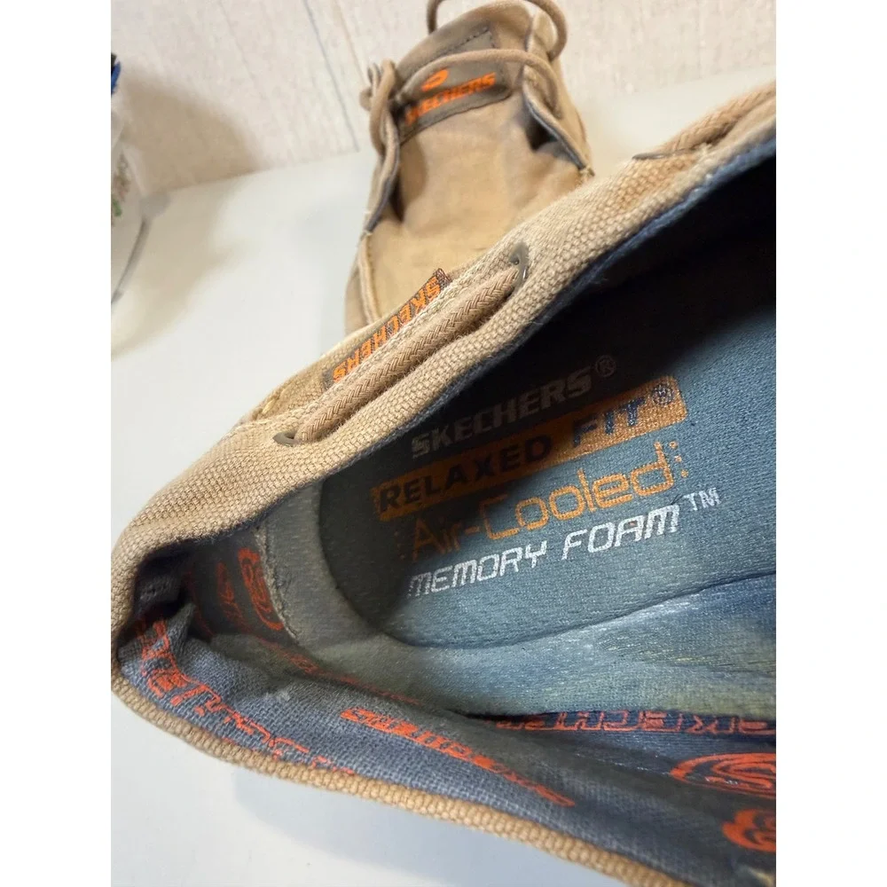 Skechers Boat Shoe Men 8.5 Melec Classic Fit Round‎ Toe 64644 Lace Up